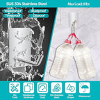 Adhesive Hooks Heavy Duty, Long Stainless Steel Self Adhesive Wall Hook - Image 3