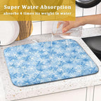 Winter Snowflake Dish Drying Mat - Image 7