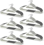 60 Pack Heavy Duty Plastic Hangers, Non Slip Clothes Hangers by MLKJHHI