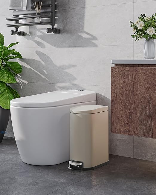Garvee 2.6 gal / 10 L Metal Bathroom Trash Can - Image 7