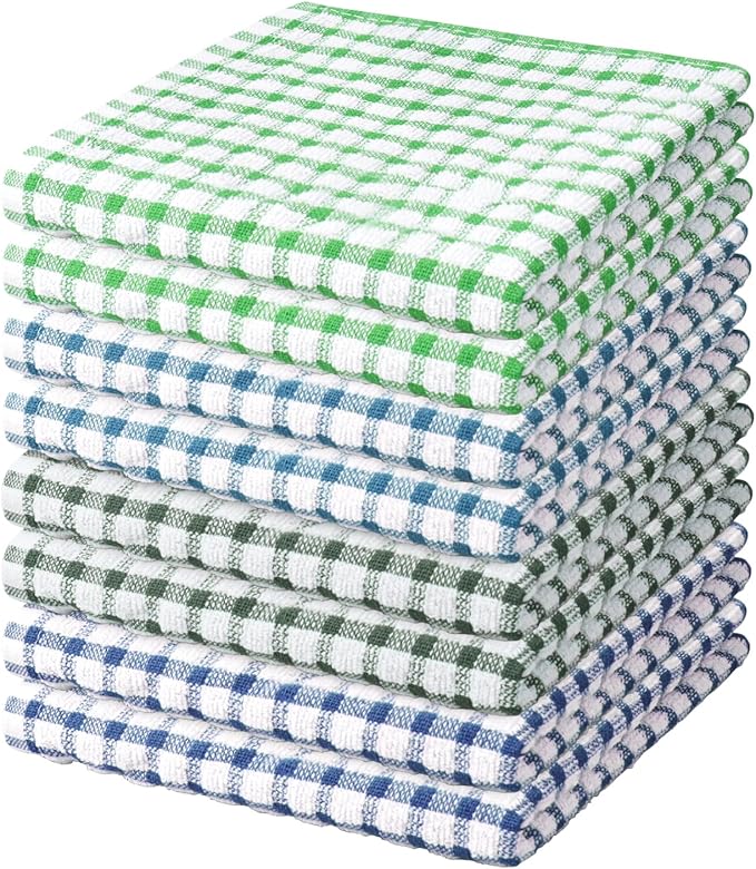 Nialnant 8 Pcs Kitchen Dish Rags, 100% Cotton Soft Absorbent Quick Drying Dish by Nialnant