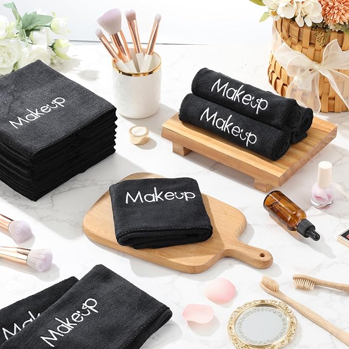 Shimeyao 20 Pack Makeup Towels Black Makeup Washcloths - Image 4