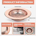 Retisee 2 Pcs Sink Strainer Stainless Steel Kitchen Sink Drain Strainer Basket - Image 2