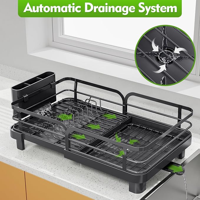 TOOLF Expandable Dish Rack, Dish Drying Rack - Image 8
