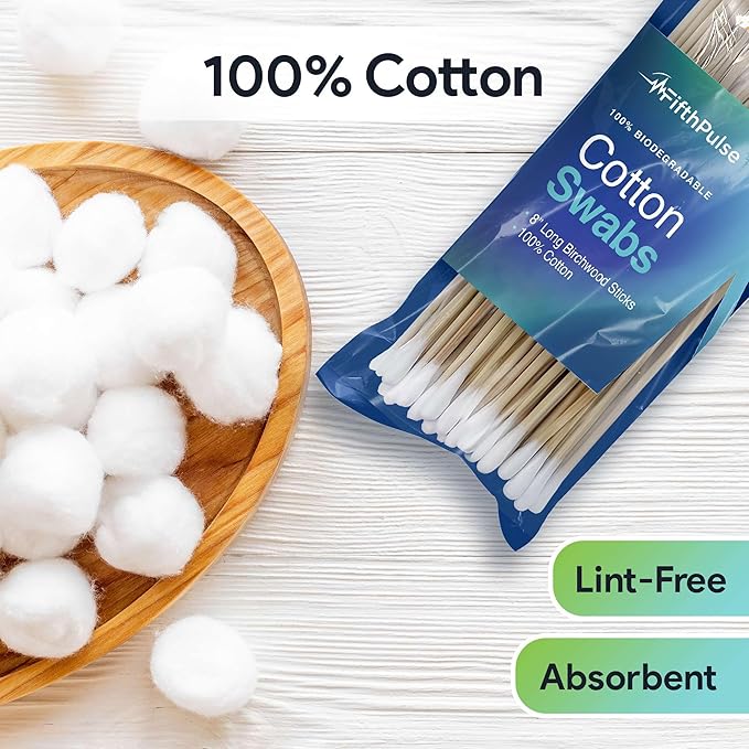 50 Biodegradable Long Cotton Swabs - Image 4