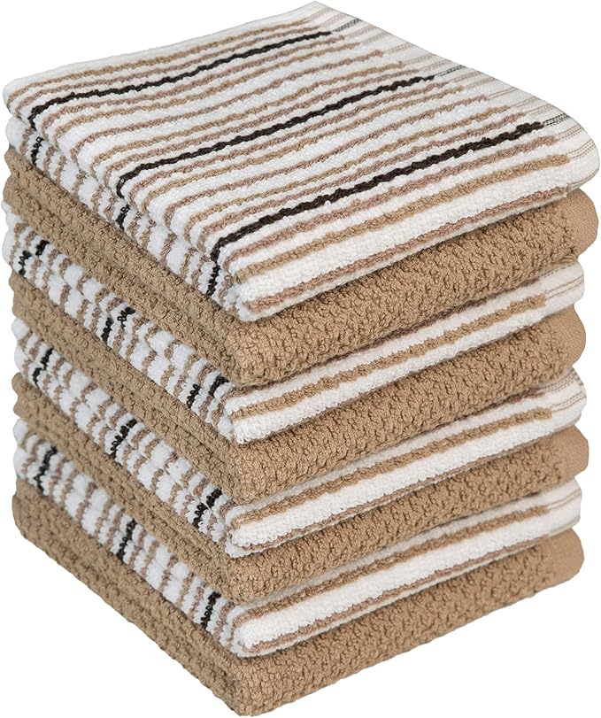 Bumble Premium Dish Cloths Towel 12"x12" | 100% Natural Ring Spun Cotton Tea by BumbleTowels