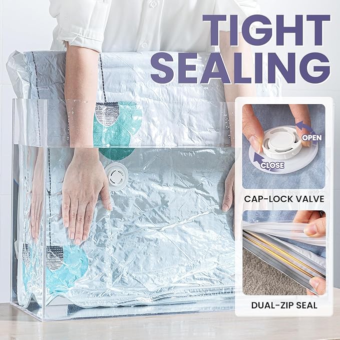 TAILI 6 Pack Vacuum Storage Bags, XXL Jumbo, Vacuum Sealed Bags - Image 8