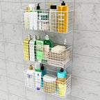 Joben Oligey 3 Set Hanging Wall Wire Baskets, Farmhouse Food Storage Kitchen - Image 4