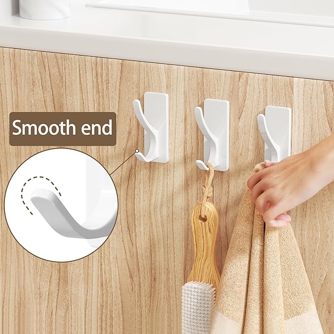 Self Adhesive Towel Hooks: Extra Strong 13LB, Stainless Hook - Image 6