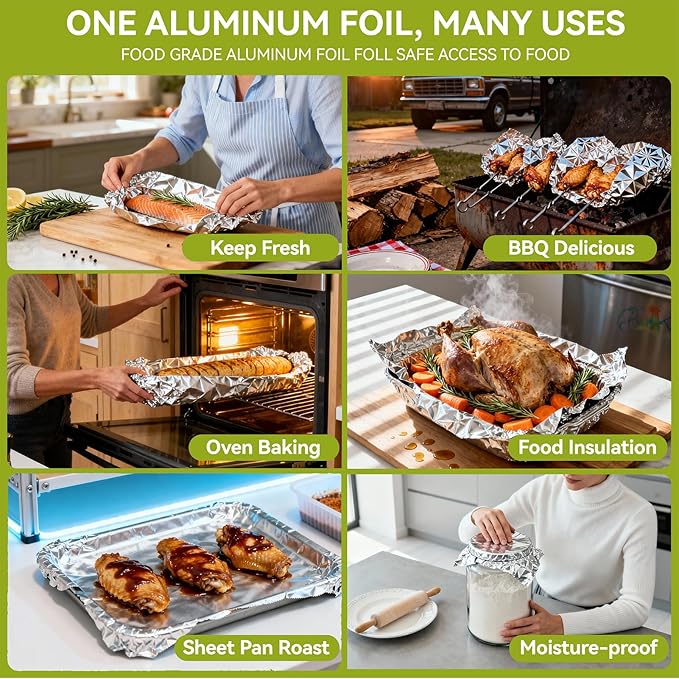 Aluminum Foil Roll, 12in x 350ft Aluminum Foil, Thick Strong Tin Foil - Image 6