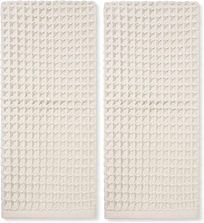 Jacquotha Waffle Hand Towels 2-Piece – Cotton, Quick Dry, Lint Free, 13” x 29” by Jacquotha