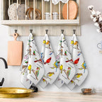Birds on Branch Kitchen Towels Decorative Set of 4, Absorbent Cardinal - Image 6