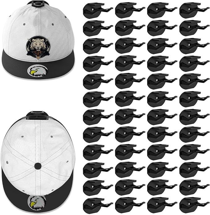 48 Pack Adhesive Hat Hooks for Wall, Super Strong Hat Rack for Baseball Caps by Niunuerga