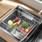 Dish Drying Rack in Sink, Extendable Stainless Steel Dish Drainers - Image 8