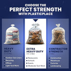 Plasticplace 55-60 gallon Trash Bags │ 1.5 Mil │ Clear Heavy Duty Garbage Can - Image 6