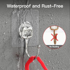 12 Pack Large Adhesive Hooks for 44 lb Hanging Heavy Duty, Self Adhesive Sticky - Image 3