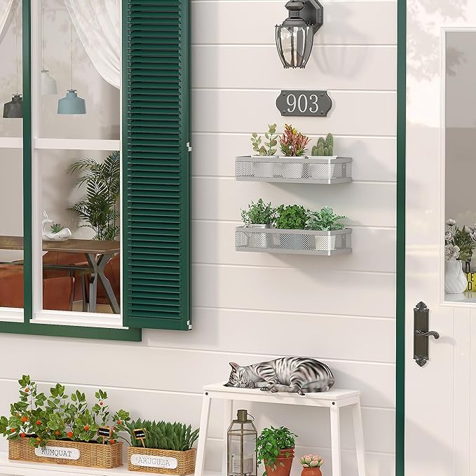 PUSDON Metal Wall Hanging Basket 2 Packs DIY Suitable - Image 4