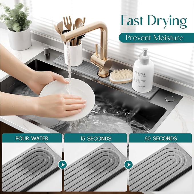 Kitchen Faucet Absorbent Mat - Image 3