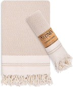 Evelynen Turkish Hand Towels for Bathroom & Kitchen Towels Decorative Set of 2 by EvelynenHome