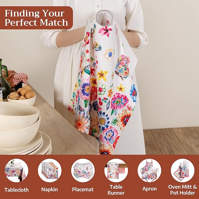 Maison d' Hermine Kitchen Towels Set of 3 100% Cotton 27.50" x 20" Reusable - Image 4