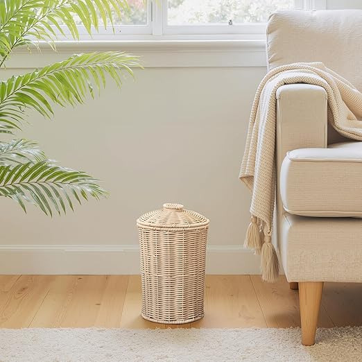 GRANNY SAYS Wicker Small Bathroom Trash Can - Image 6