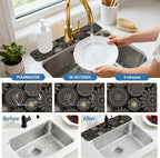 2 Pcs Kitchen Sink Splash Guard Faucet Mats Mandala Pattern Faucet Mat - Image 5