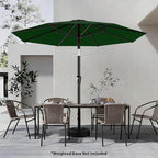 AreShark 9 FT Patio Umbrella for Outdoor, Outdoor Table Umbrella with Push Button Tilt and Crank, Outdoor Patio Umbrellas with 8 Sturdy Ribs for Market, Garden, Pool (Dark Green) - Image 6
