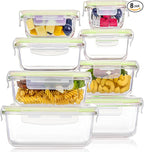 Vtopmart 8 Pack Glass Food Storage Containers by Vtopmart