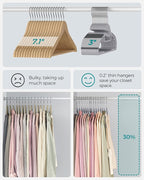 SONGMICS 50 Pack Coat Hangers, Heavy-Duty Plastic Suit Hangers, S-Shaped Opening - Image 5