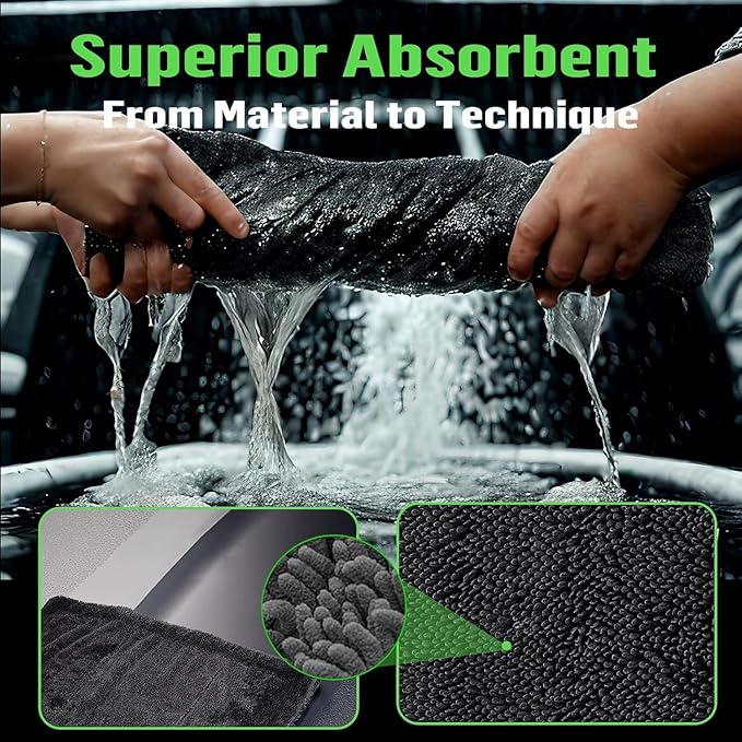 Bath Wipes Shower Cleaning Cloths, Premium Car Drying Towel | Ultra Absorbent - Image 4