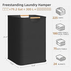 STORAGE MANIAC 3-Pack Large Laundry Hamper, 100L Collapsible Laundry Basket - Image 4