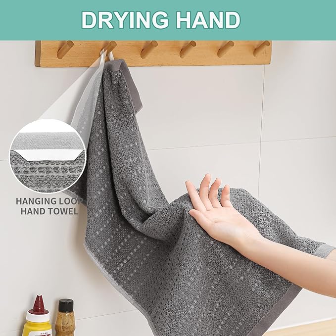SALAS Kitchen Dish Towels, Bulk Cotton Kitchen Hand Towels, 390 GMS Plaid Dish - Image 3