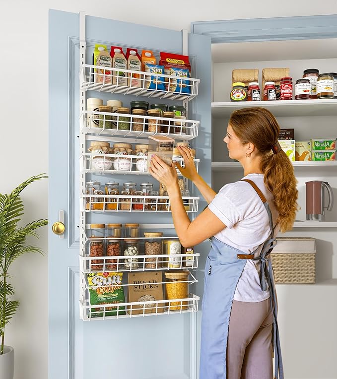 Over The Door Pantry Organizer, Wall Mount Spice Rack, Pantry Hanging Storage - Image 8