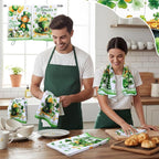 Breling Set of 6 St. Patrick's Day Kitchen Towels Shamrock Green Dish Towel - Image 6
