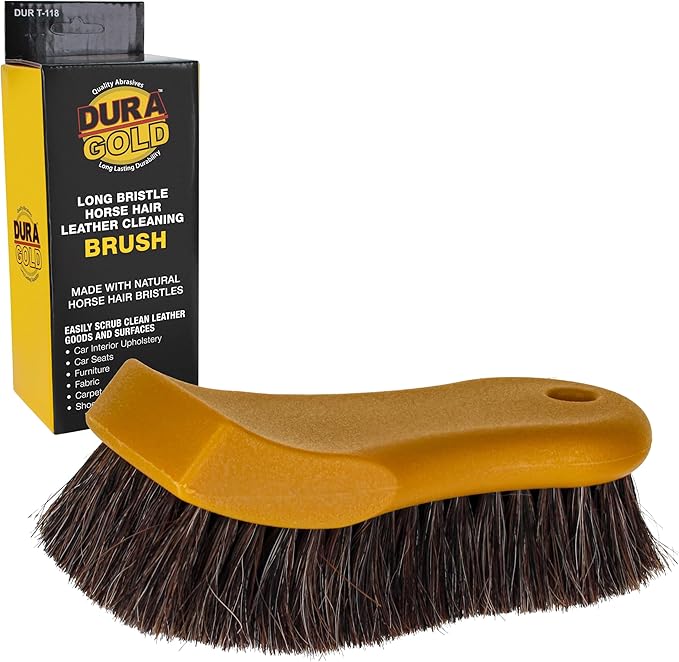 Dura-Gold Long Bristle Horse Hair Leather Cleaning Brush by Dura-Gold
