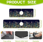 Colorful Herbs and Wild Flowers Kitchen Sink Splash Guard Faucet Mat Super - Image 2
