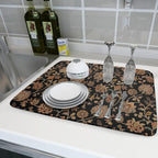 Vintage Tapestry Floral Dish Drying Pad 18 x 24 Inch - Image 6