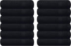 GLAMBURG Ultra Soft 12-Piece Washcloths Set 13x13-100% Ringspun Cotton by GLAMBURG