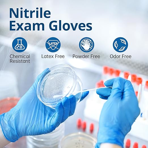 Nitrile Disposable Exam Gloves, Powder Free, Non-Sterile, 1000-ct Case - Image 2
