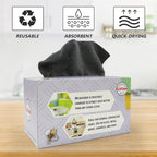 Microfiber Cleaning Cloth, Lint-Free Shop Towels Reusable, Bulk Rags in a Box - Image 4