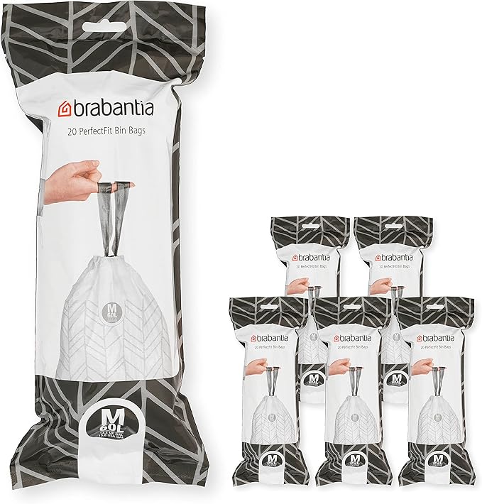 Brabantia PerfectFit Trash Bags Thick Plastic Trash Can Liners by BrabantiaUSA