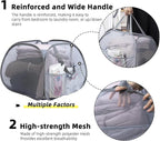 Collapsible Laundry Basket, 90L Foldable Pop Up Laundry Hamper - Image 3