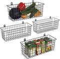 MaraFansie Extra Large Hanging Wall Basket 4-Pack Wall Mounted Wire Basket by MakeStorageMoreFun