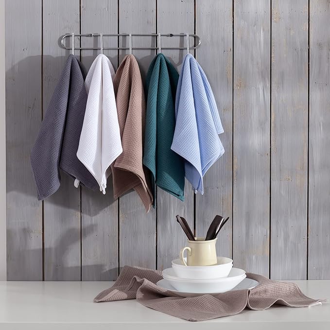 QUILTINA Dish Towels Set, 100% Cotton Waffle Weave Kitchen Towels 6 Pack - Image 7