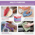 Microfiber Cleaning Cloth, 52 Pack Assorted Color Cleaning Rags - Image 5