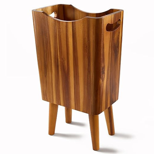 2 Gallons Wooden Trash Can 4 Legs by TIDITA