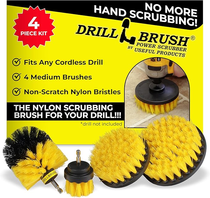 Nylon Drill Brush Attachment Set by Drillbrush