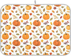 Fall Pumpkin Pattern Dish Drying Mat by Wamika