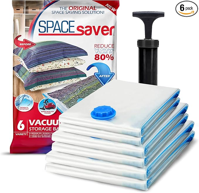 6 Pack Variety Vacuum Seal Bags by Spacesaver