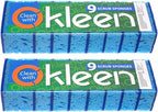 Blue Multi Use Scrub Sponge. Made in Europe. 18 Pack, 4.3x2.8x1.4 inches. Heavy - Image 2